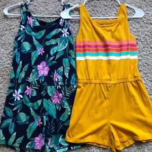 2 GIRLS XL OLD NAVY ROMPERS